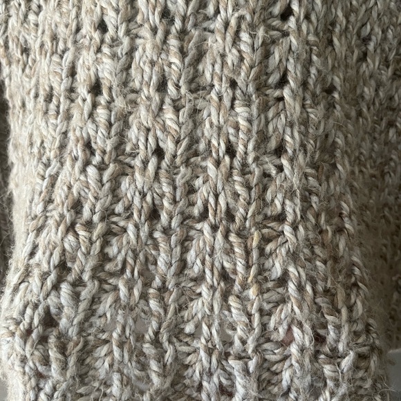 Yansi Fugel Gray Cowl Neck Sweater with Suede Ribbon Detail - Picture 7 of 9